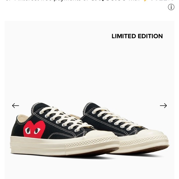 Converse x Comme des Garçons PLAY Chuck 70 Low Top - Picture 7 of 7